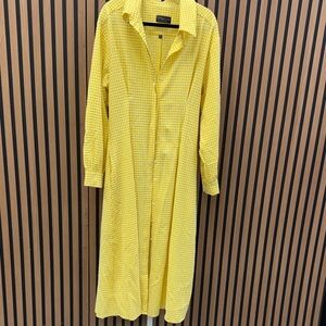 Elegant Yellow Long Sleeve Dress/Jacket